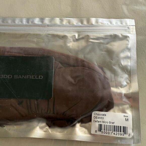 Todd Sanfield Brief Men's Medium Brown Chocolate Defiant Micro Underwear NEW - Picture 4 of 5